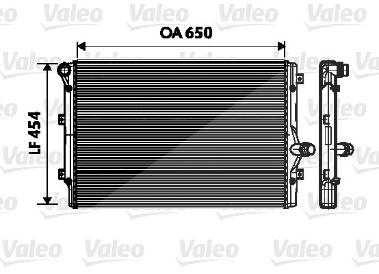 Valeo Kühler, Motorkühlung [Hersteller-Nr. 734333] für Seat, VW, Audi, Skoda