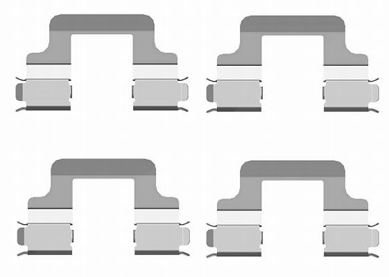 Hella Zubehörsatz, Scheibenbremsbelag [Hersteller-Nr. 8DZ355204-101] für Skoda, Seat, VW, Audi