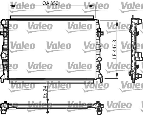 Valeo Kühler, Motorkühlung [Hersteller-Nr. 735556] für Audi, Skoda, Seat, VW