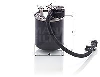 Mann-filter Kraftstofffilter [Hersteller-Nr. WK820/19] für Mercedes-Benz