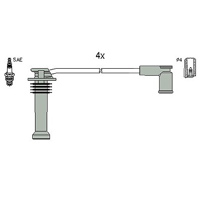 Hüco Zündleitungssatz [Hersteller-Nr. 134988] für Ford, Mazda
