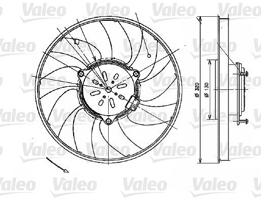 Valeo Lüfter, Motorkühlung [Hersteller-Nr. 696082] für VW, Mercedes-Benz