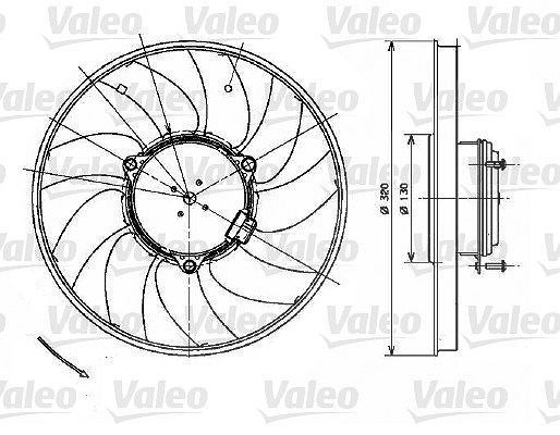 Valeo Lüfter, Motorkühlung [Hersteller-Nr. 696083] für VW, Mercedes-Benz