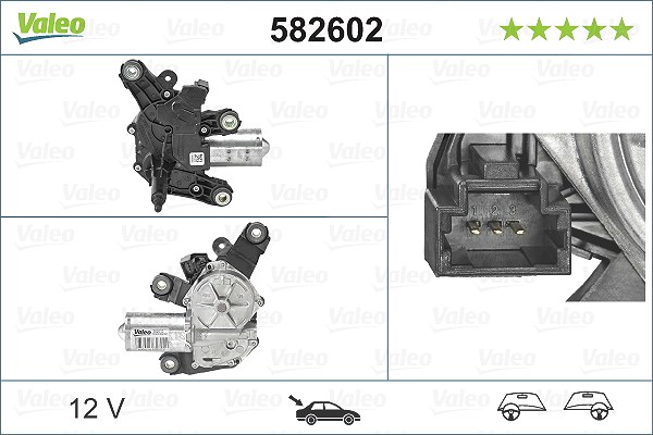 Valeo Wischermotor [Hersteller-Nr. 582602] für Dacia, Renault