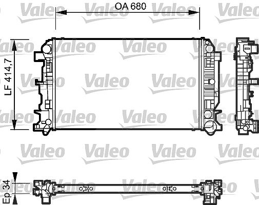 Valeo Kühler, Motorkühlung [Hersteller-Nr. 735089] für Mercedes-Benz
