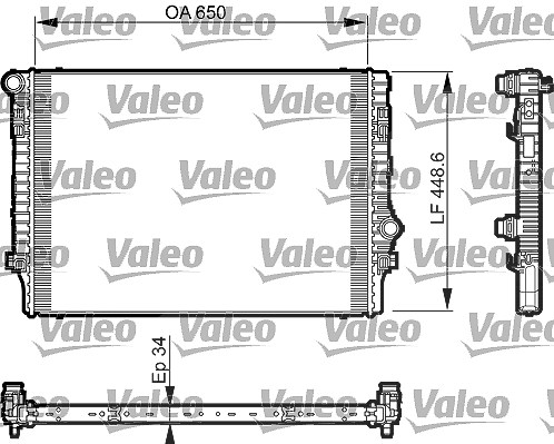 Valeo Kühler, Motorkühlung [Hersteller-Nr. 735548] für Skoda, Cupra, VW, Audi, Seat