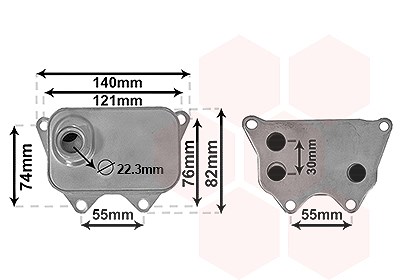 Van Wezel Ölkühler, Motoröl [Hersteller-Nr. 03013704] für Audi, Seat, VW, Skoda
