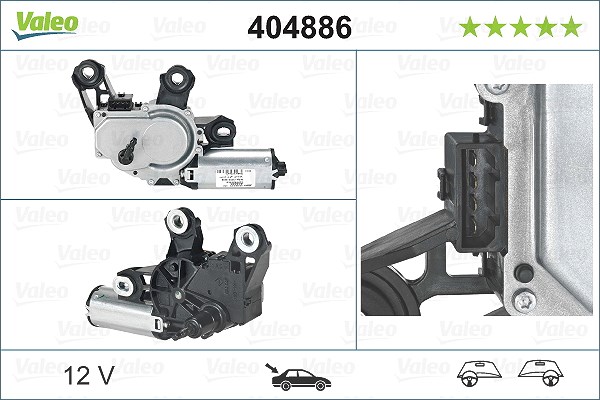 Valeo Wischermotor [Hersteller-Nr. 404886] für VW, Skoda, Seat