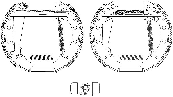 Hella Bremsbackensatz [Hersteller-Nr. 8DB355004-961] für Skoda, Seat, VW