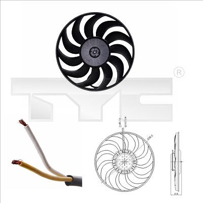 Tyc Lüfter, Motorkühlung [Hersteller-Nr. 802-0051] für Audi, Seat