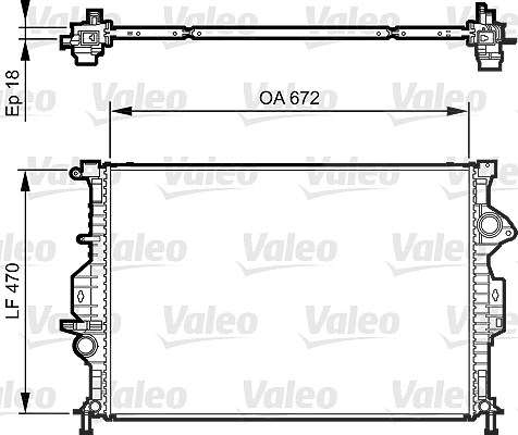 Valeo Kühler, Motorkühlung [Hersteller-Nr. 735373] für Ford, Volvo