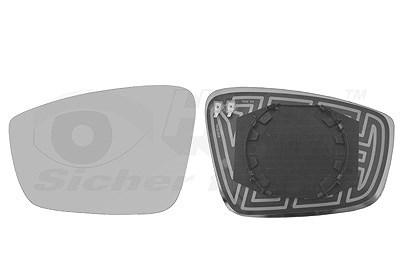 Van Wezel Spiegelglas, Außenspiegel [Hersteller-Nr. 7617837] für Seat, Skoda
