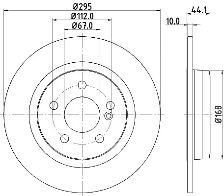 Hella Bremsscheibe [Hersteller-Nr. 8DD355119-421] für Infiniti, Mercedes-Benz