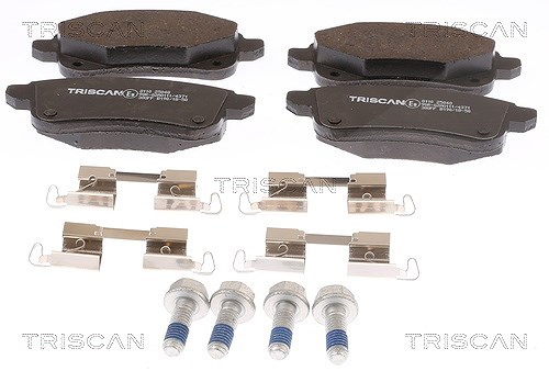 Triscan Bremsbeläge mit Zubehör hinten (Satz) [Hersteller-Nr. 811025046] für Renault