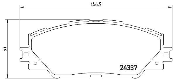 Brembo Bremsbelagsatz Vorderachse [Hersteller-Nr. P83071] für Toyota