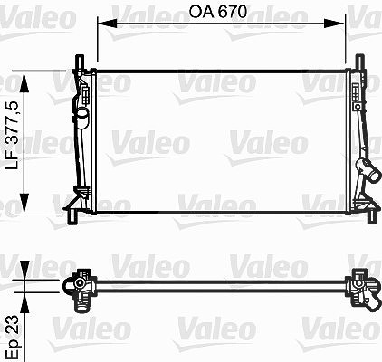 Valeo Kühler, Motorkühlung [Hersteller-Nr. 734320] für Citroën, Volvo, Ford, Mazda