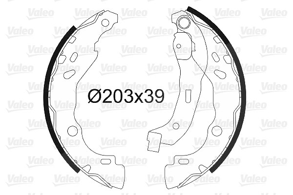 Valeo Bremsbackensatz [Hersteller-Nr. 562810] für Dacia, Renault, Nissan