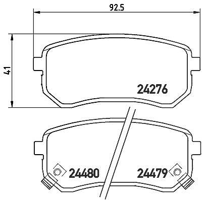 Brembo Bremsbelagsatz, Scheibenbremse [Hersteller-Nr. P30033] für Kia, Hyundai
