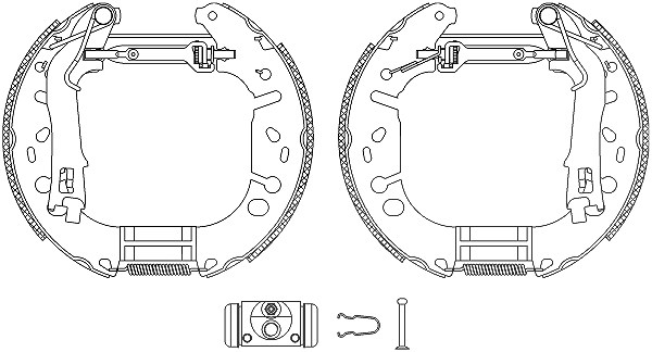 Hella Bremsbackensatz [Hersteller-Nr. 8DB355005-191] für Opel, German E Cars, Vauxhall