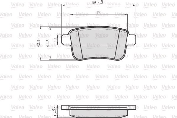 Valeo Bremsbelagsatz, Scheibenbremse [Hersteller-Nr. 872692] für Renault, Mercedes-Benz