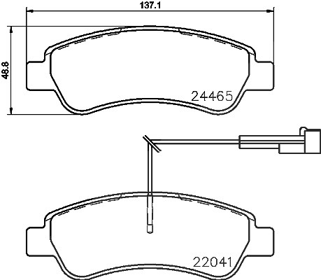 Brembo Bremsbelagsatz, Scheibenbremse [Hersteller-Nr. P61125] für VW, Ford, Vauxhall, Citroën, Opel, Peugeot, Fiat