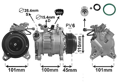 Van Wezel Kompressor, Klimaanlage [Hersteller-Nr. 0600K499] für BMW