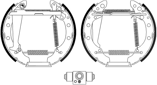 Hella Bremsbackensatz [Hersteller-Nr. 8DB355022-711] für VW, Audi, Seat