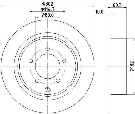 Hella Bremsscheibe [Hersteller-Nr. 8DD355115-491] für Lancia, Mitsubishi, Peugeot, Baic, Dodge, Chrysler, Jeep