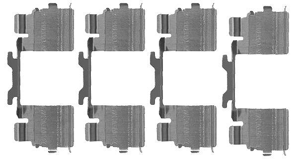 Hella Zubehörsatz, Scheibenbremsbelag [Hersteller-Nr. 8DZ355205-111] für Iveco, Fiat, Citroën, Peugeot