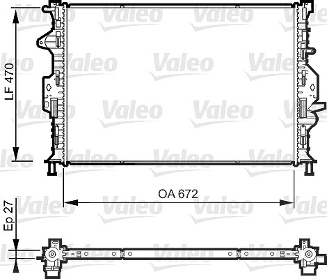 Valeo Kühler, Motorkühlung [Hersteller-Nr. 735374] für Volvo, Land Rover, Ford