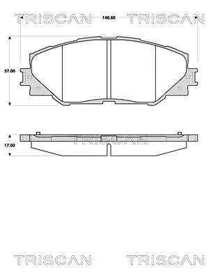 Triscan Bremsbelagsatz Vorderachse [Hersteller-Nr. 811013068] für Toyota