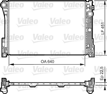 Valeo Kühler, Motorkühlung [Hersteller-Nr. 735285] für Mercedes-Benz