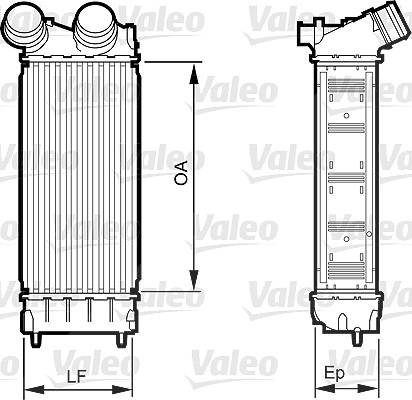 Valeo Ladeluftkühler [Hersteller-Nr. 818226] für Ds, Citroën, Peugeot
