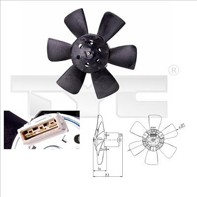 Tyc Lüfter, Motorkühlung [Hersteller-Nr. 837-0008] für VW, Audi, Seat