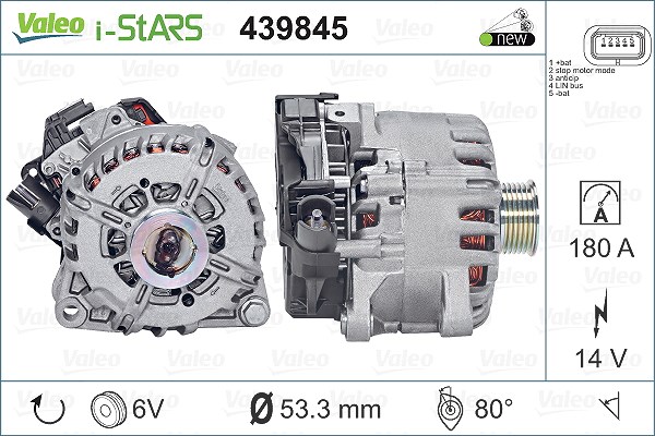 Valeo Generator [Hersteller-Nr. 439845] für Citroën, Peugeot