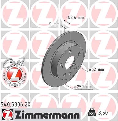 Zimmermann Bremsscheibe [Hersteller-Nr. 540.5306.20] für Suzuki