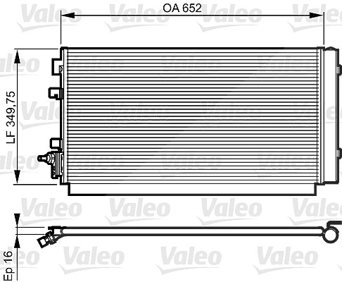 Valeo Kondensator, Klimaanlage [Hersteller-Nr. 814187] für Renault