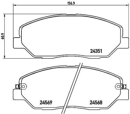 Brembo Bremsbelagsatz, Scheibenbremse [Hersteller-Nr. P30036] für Kia, Inokom, Hyundai, Ssangyong