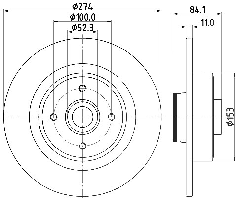 Hella Bremsscheibe [Hersteller-Nr. 8DD355123-331] für Renault