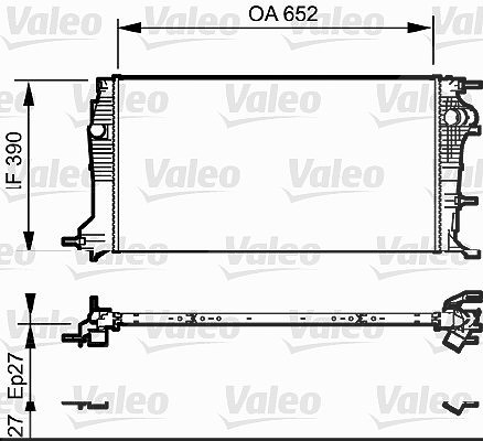 Valeo Kühler, Motorkühlung [Hersteller-Nr. 735182] für Renault