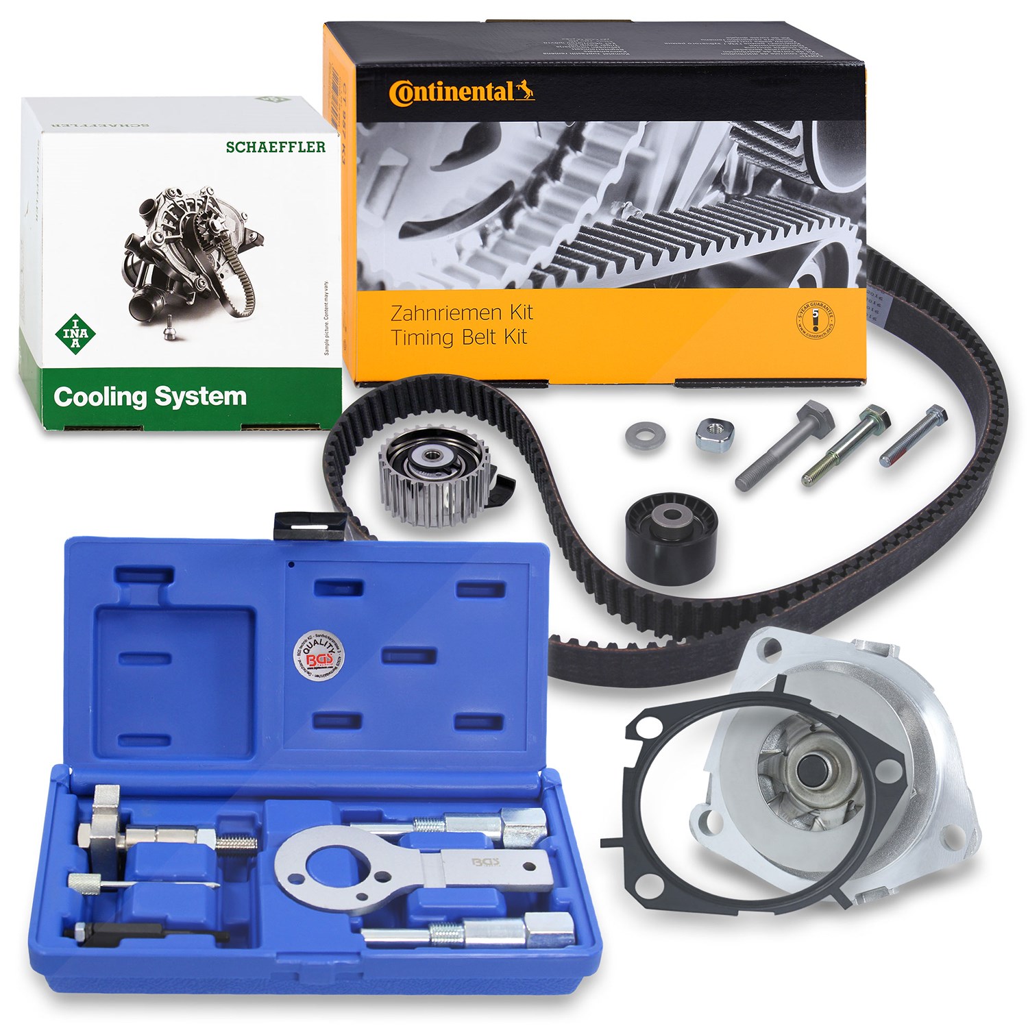 Continental Ctam Zahnriemensatz + Wasserpumpe + Motor-Einstellwerkzeug [Hersteller-Nr. 40208060] für Vauxhall, Opel, Saab