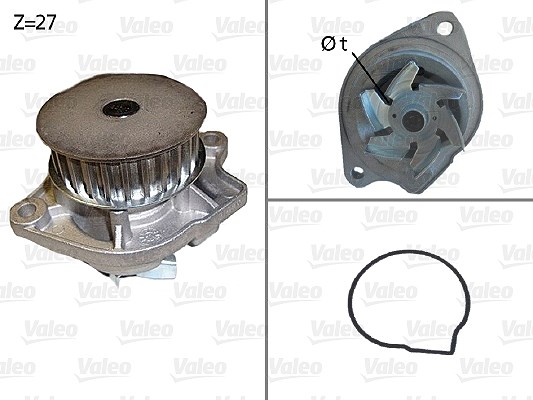 Valeo Wasserpumpe [Hersteller-Nr. 506576] für VW, Audi, Seat, Skoda