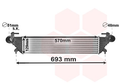 Van Wezel Ladeluftkühler [Hersteller-Nr. 17004415] für Fiat