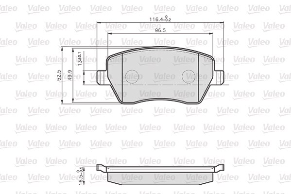 Valeo Bremsbelagsatz, Scheibenbremse [Hersteller-Nr. 872973] für Renault