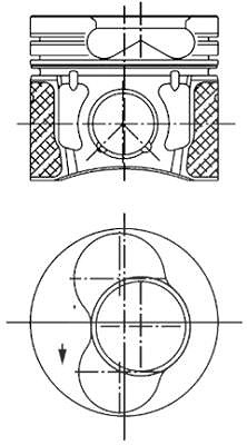 Kolbenschmidt Kolben [Hersteller-Nr. 99851600] für Seat, VW, Ford, Skoda, Audi