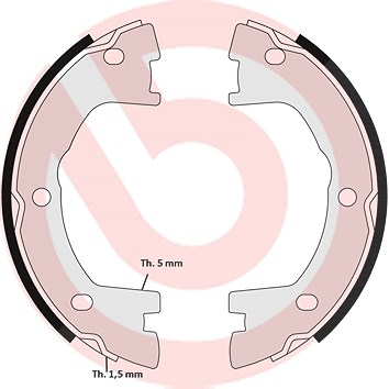 Brembo Bremsbackensatz, Feststellbremse [Hersteller-Nr. SA6506] für Iveco