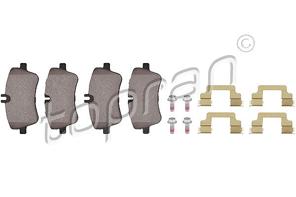 Topran Bremsbelagsatz, Scheibenbremse [Hersteller-Nr. 401430] für Mercedes-Benz