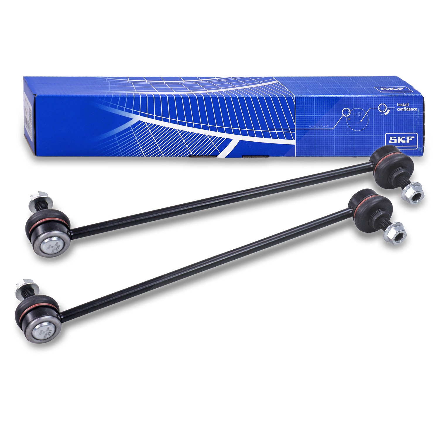 Skf 2x Koppelstange, Pendelstütze Vorderachse [Hersteller-Nr. 40205818] für Alfa Romeo, Abarth, Fiat, Opel, Vauxhall