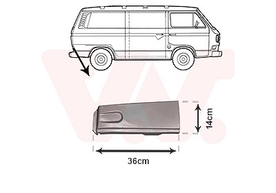 Van Wezel Anschlussblech, hinten [Hersteller-Nr. 5870134] für VW