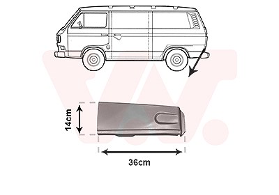 Van Wezel Anschlussblech, hinten links (Fahrerseite) [Hersteller-Nr. 5870133] für VW